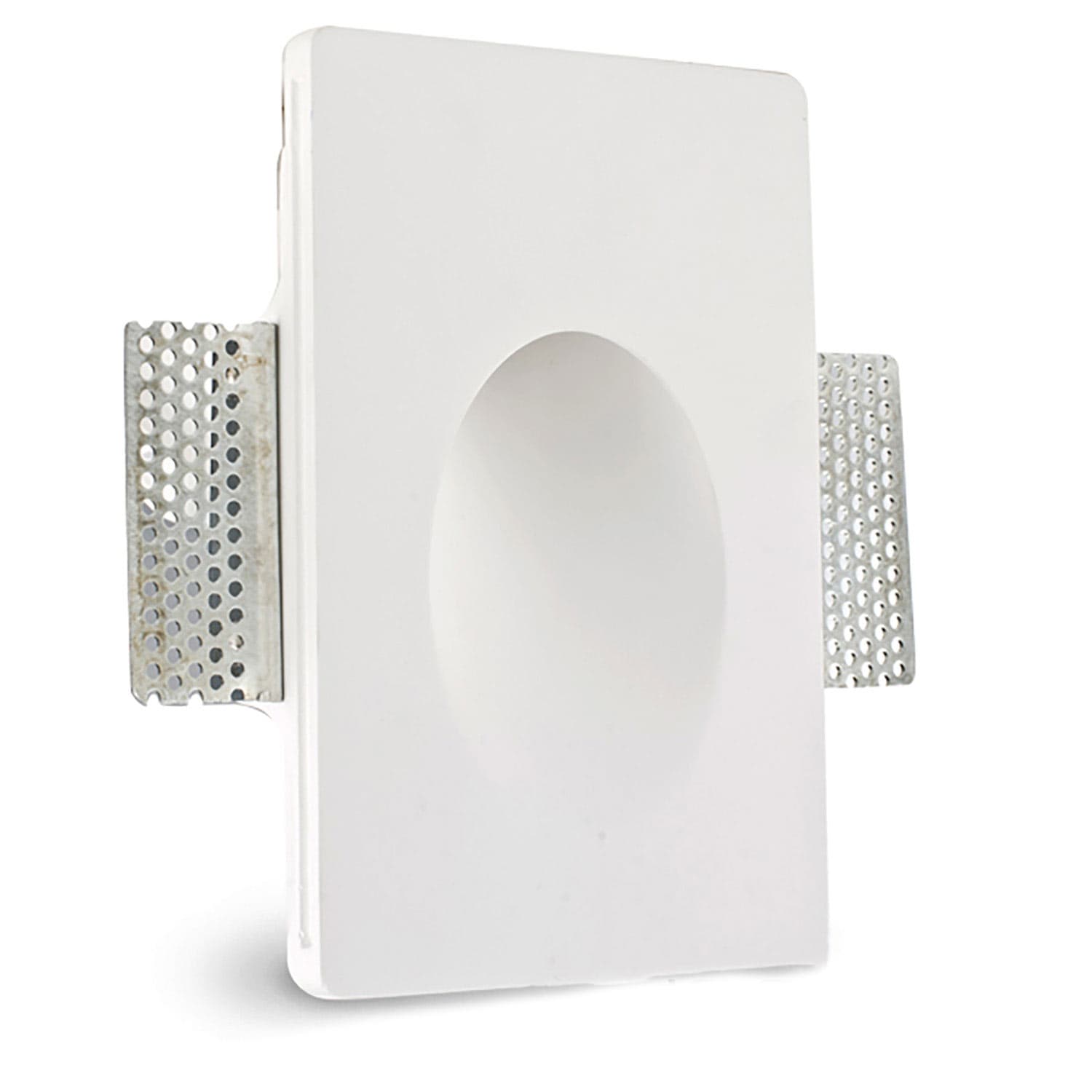 Gips Wand-Einbauleuchte, viereckig, für G4/MR11 Spots, große Bauform