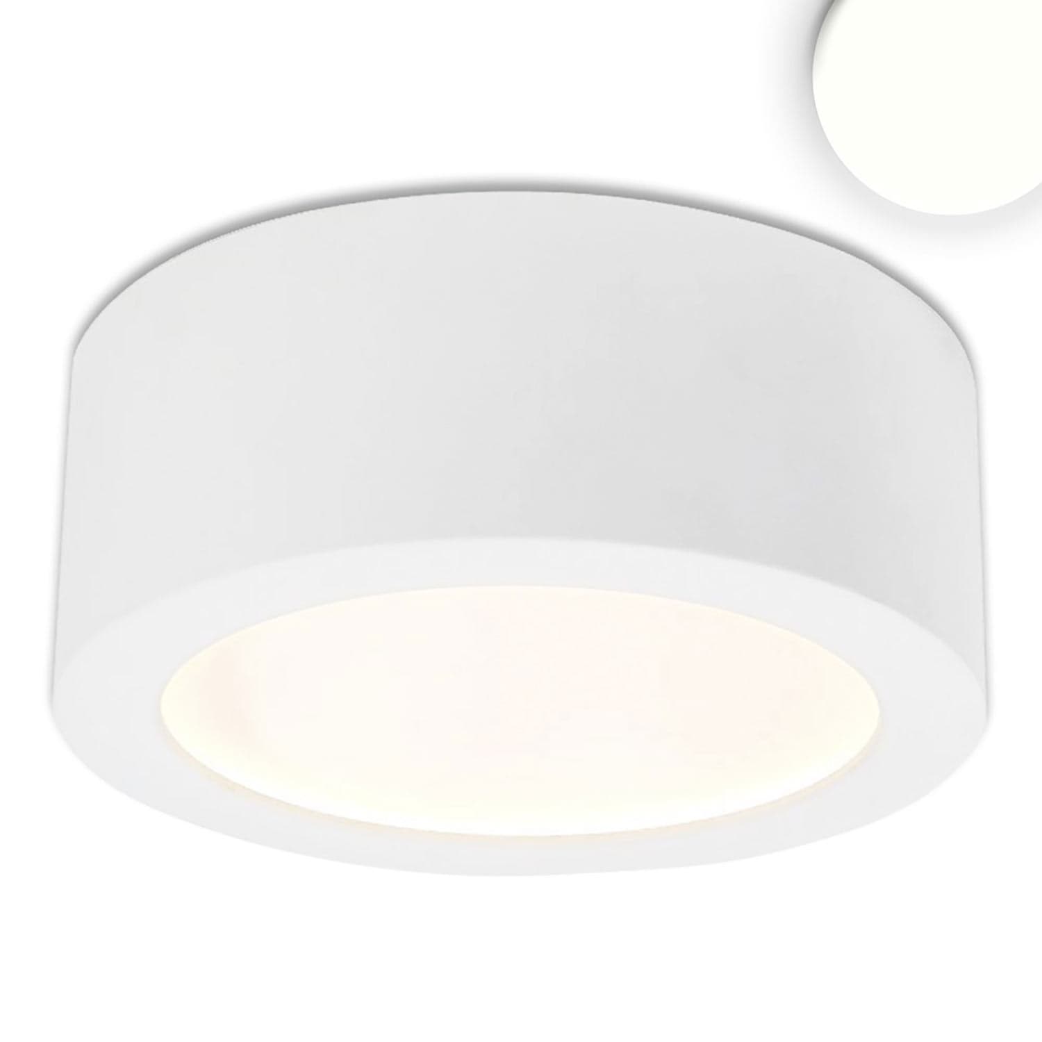 LED Aufbauleuchte LUNA 18W, weiß, rund, DN173, indirektes Licht, neutralweiß
