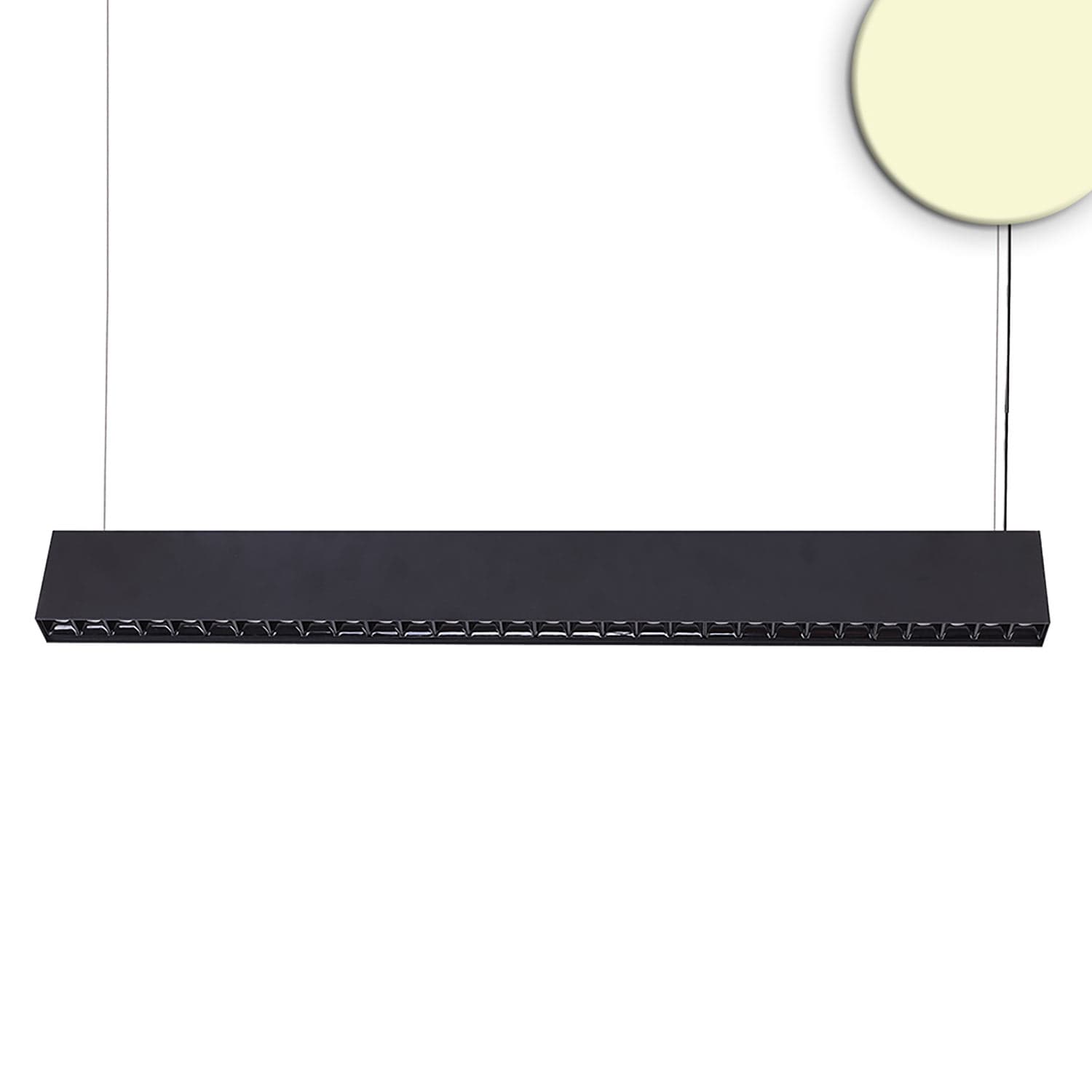 LED Hängeleuchte Raster Up&Down, 15+32W, 8,5x128cm, schwarz, UGR<6, 3000K, dimmbar