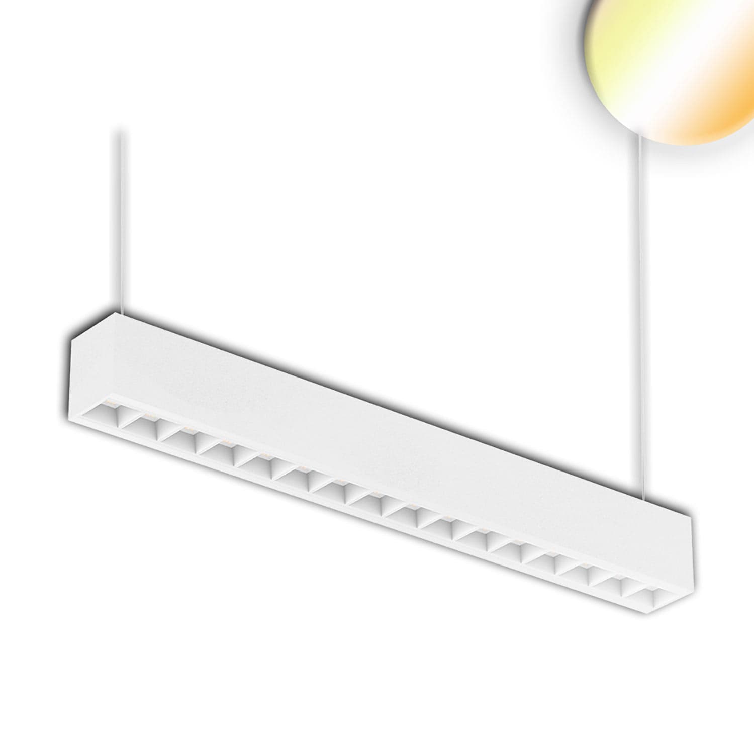 LED Aufbau/Hängeleuchte Linear Raster 20W, anreihbar, weiß, 3000|3500|4000K, inkl.Seil., exkl.Kabel