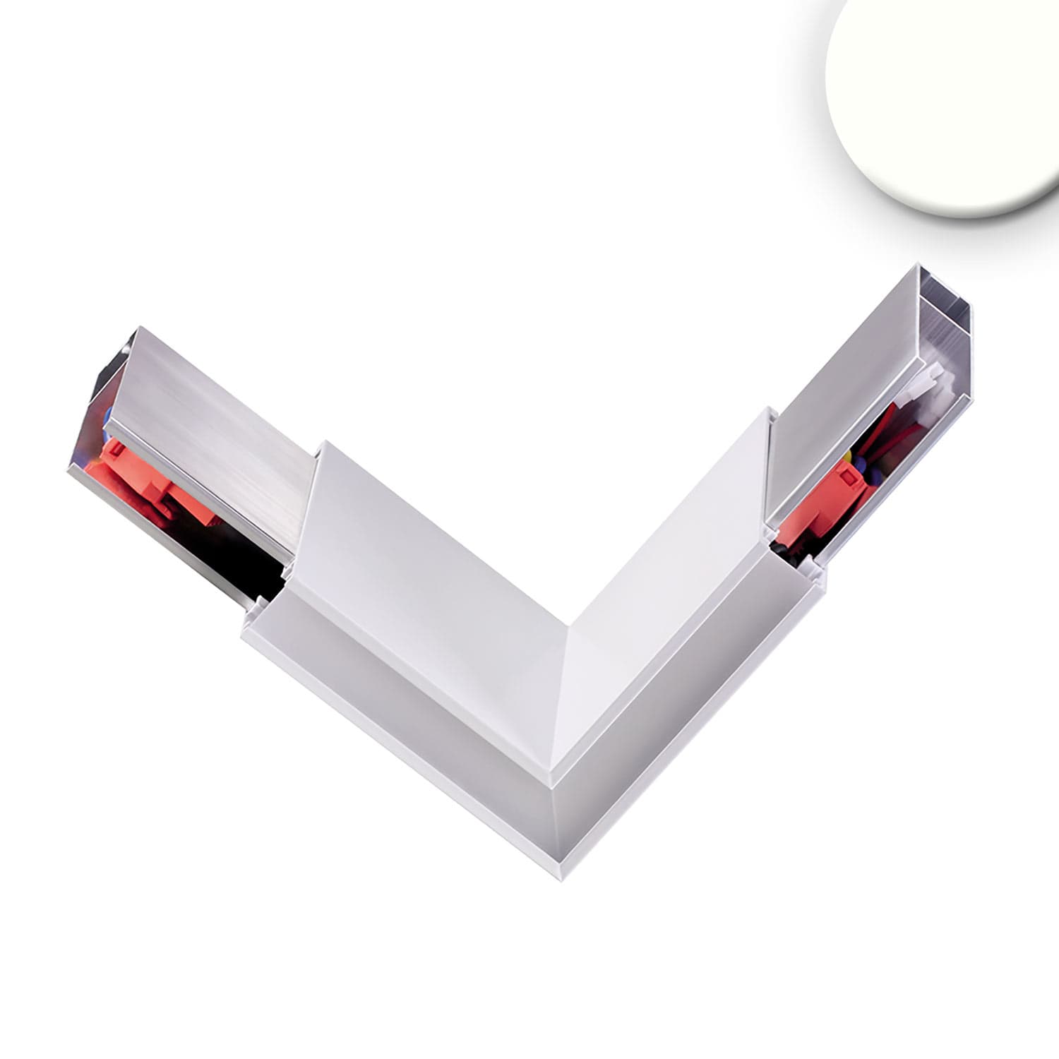 Eckverbinder 90° prismatisch für Hängeleuchte Linear Up&Down, 3W, weiß, neutralweiß