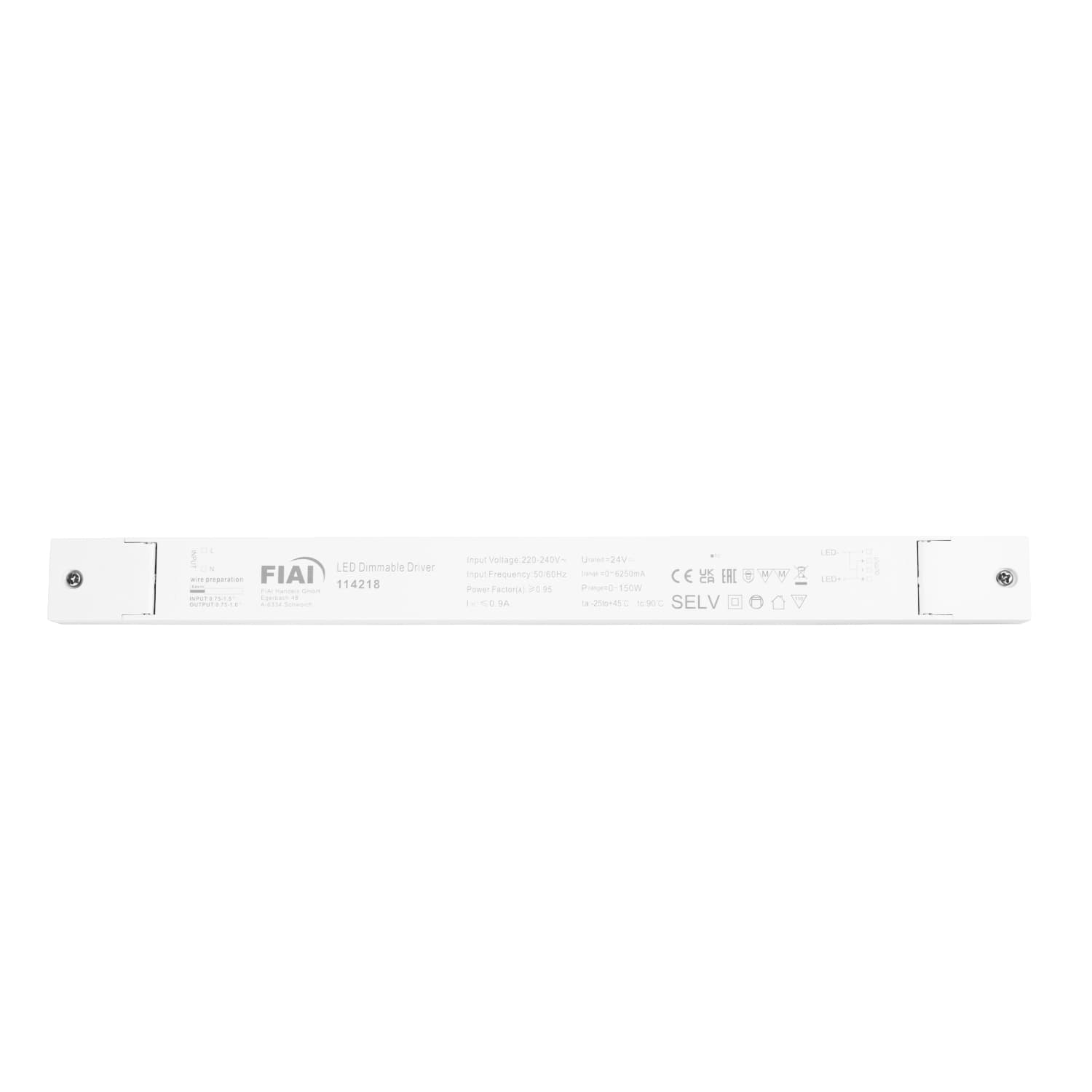LED Leuchten-Trafo 24V/DC, 0-150W, flach