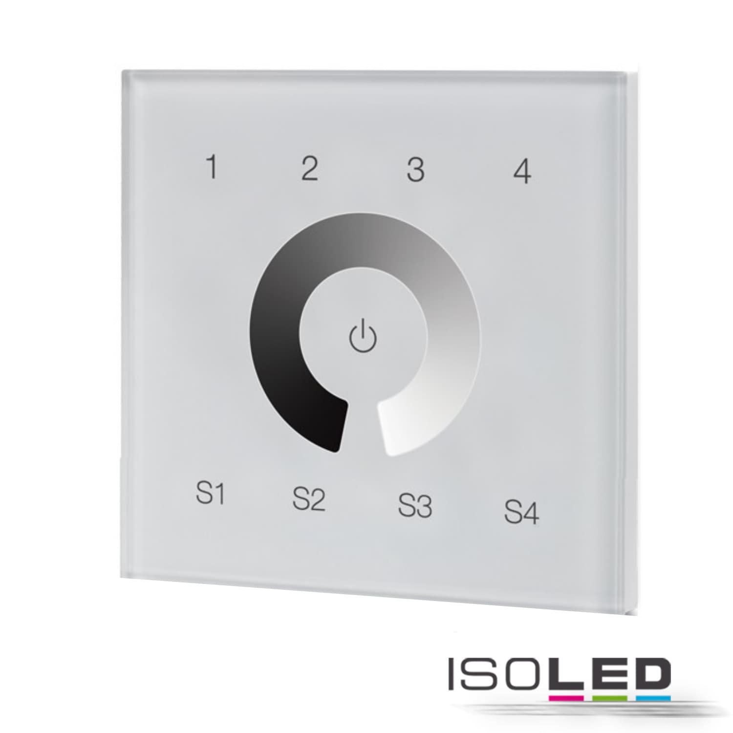 DALI 4 Gruppen / 4 Szenen Einbau-Touch Master-Dimmer, weiß, 230V AC oder DALI-Bus Spannung