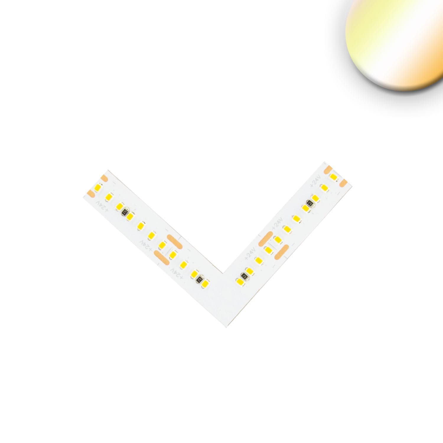 Eckverbindung leuchtend 1,5W für CRI919/940 MiniAMP CCT Flexband, 2 polig, 12V DC, 7W+7W, IP20