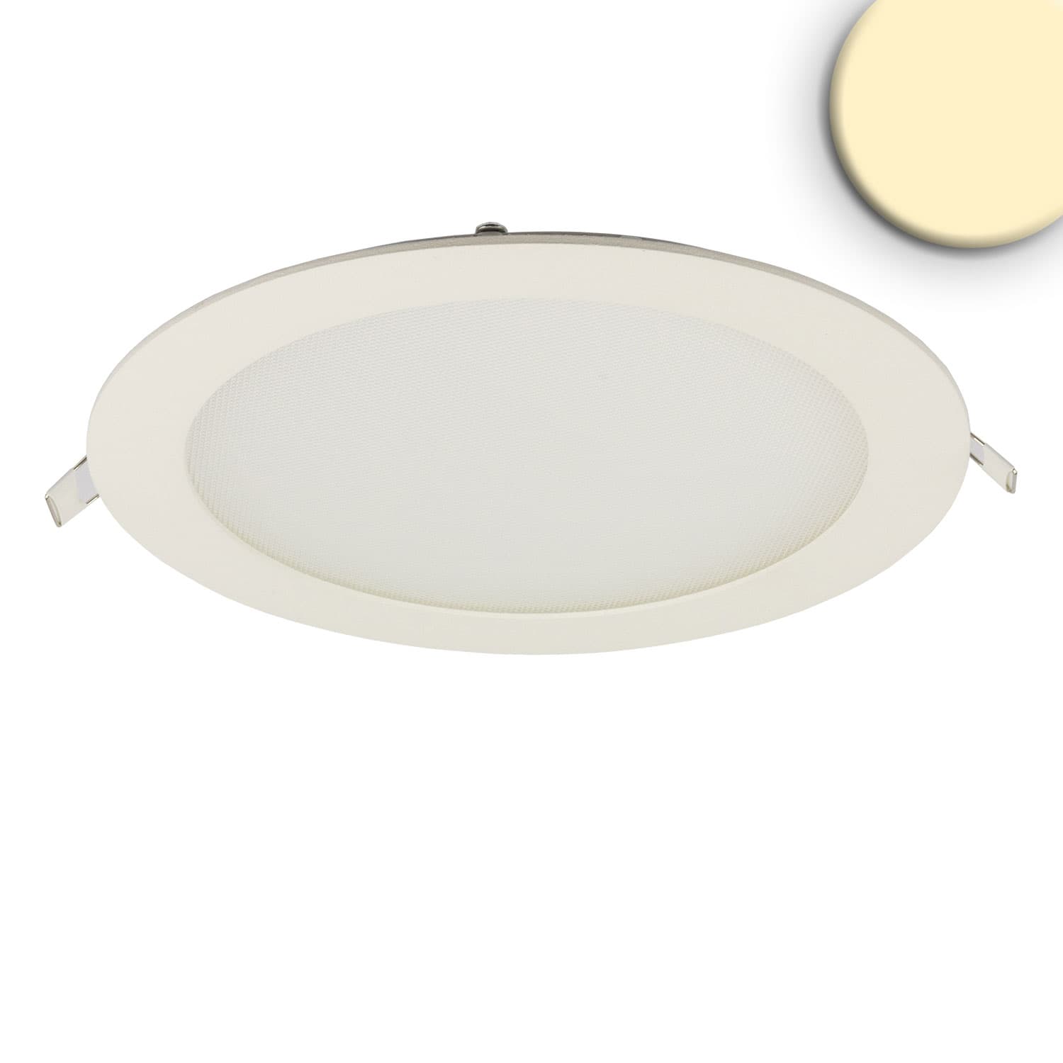 LED Downlight, 18W, rund, ultraflach, blendungsreduziert, weiß, warmweiß, CRI90