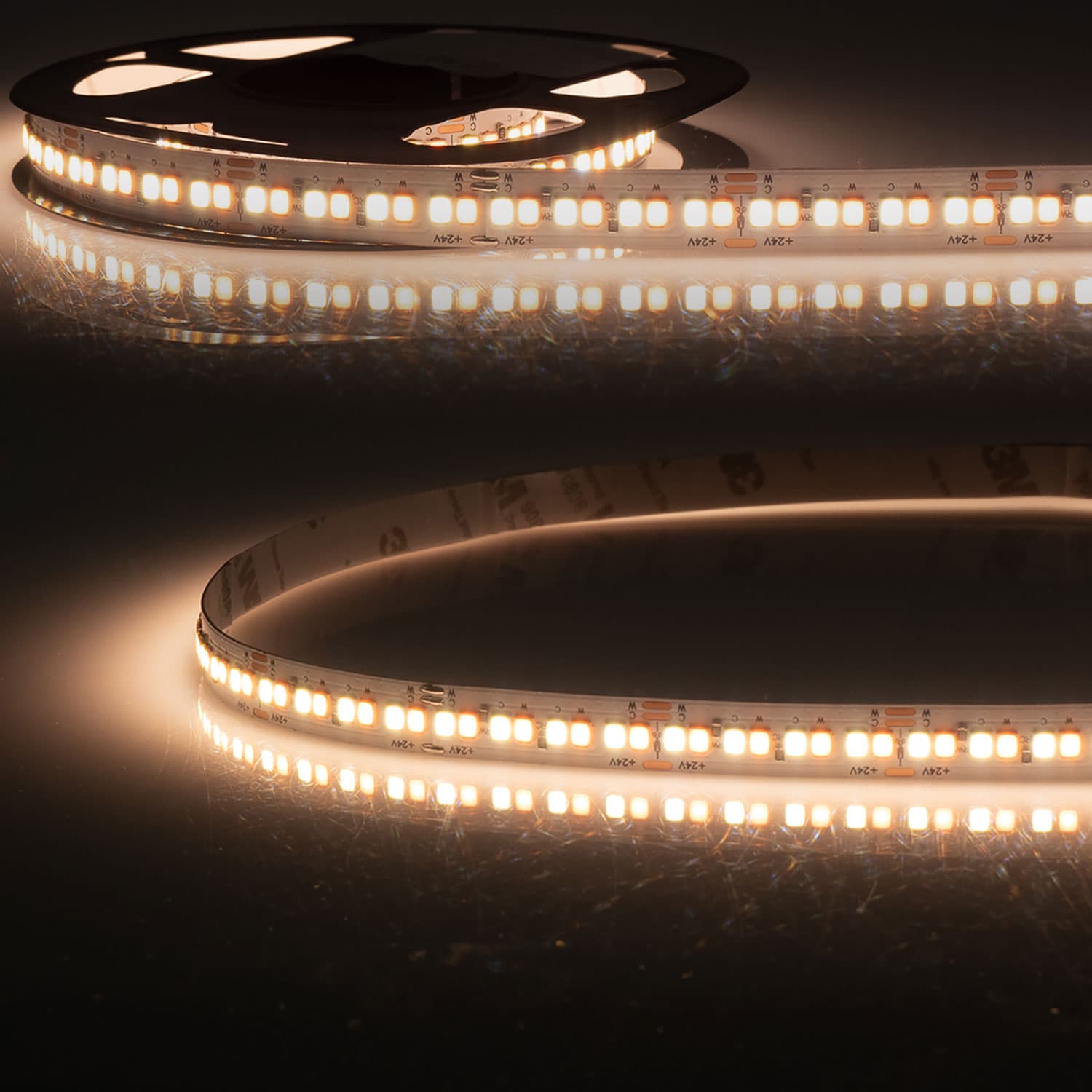 LED HEQ919/940 Linear CCT Flexband, 24V DC, 7W ww + 7W kw, IP20, 5m Rolle, 256 LED/m