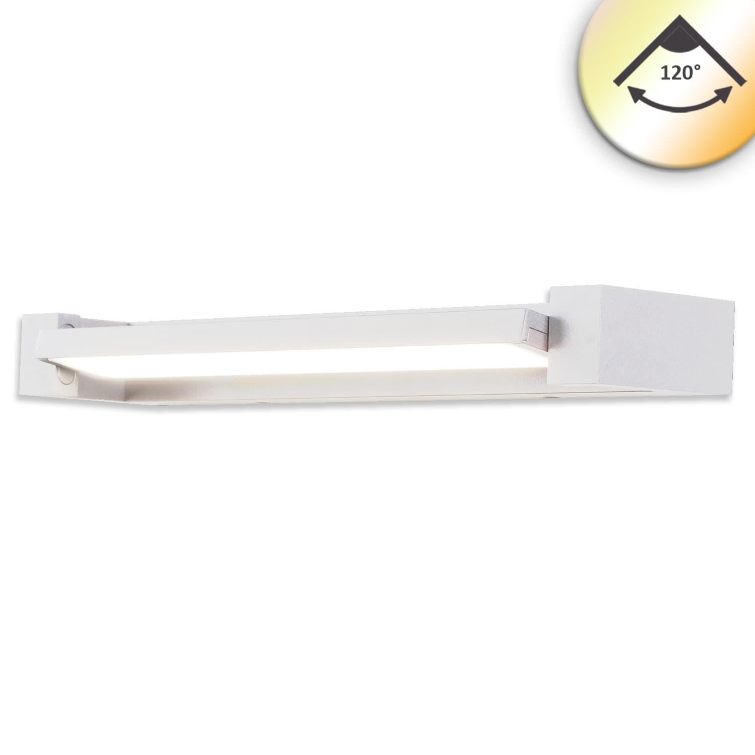 LED Wandlampe schwenkbar, 700mm, 20W, weiß, ColorSwitch 2700|3000|4000K