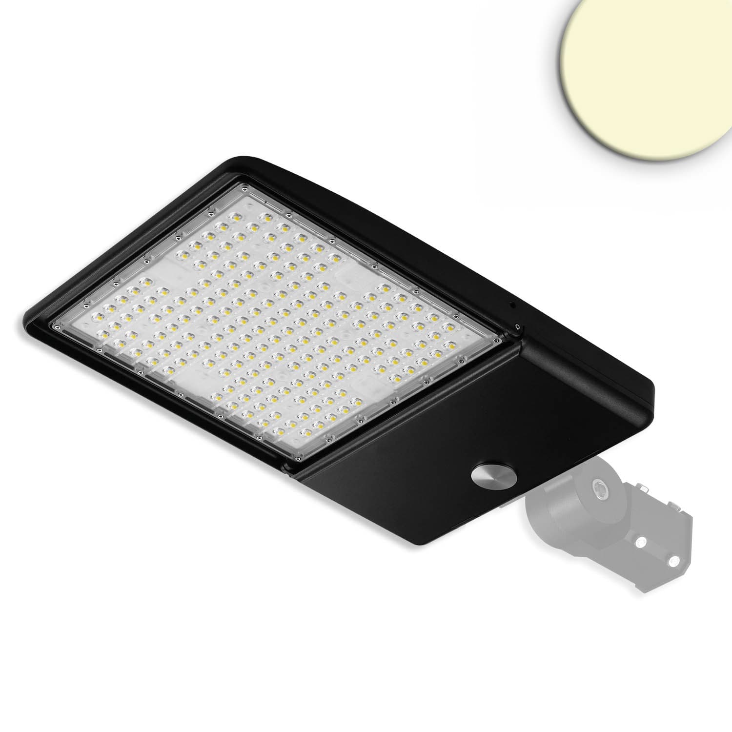 LED Street Light HE115, 3000K, 1-10V dimmbar mit Tageslicht- und Bewegungssteuerung, Winkel Typ III