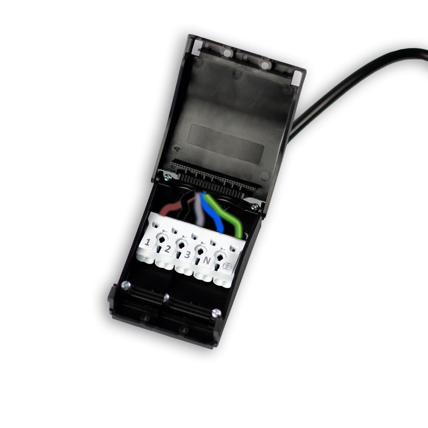 Anschlussbox 2x5-polig, 0,5-2,5mm², max. 450V/16A zur Durchverkabelung, mit 30cm Anschlussleitung