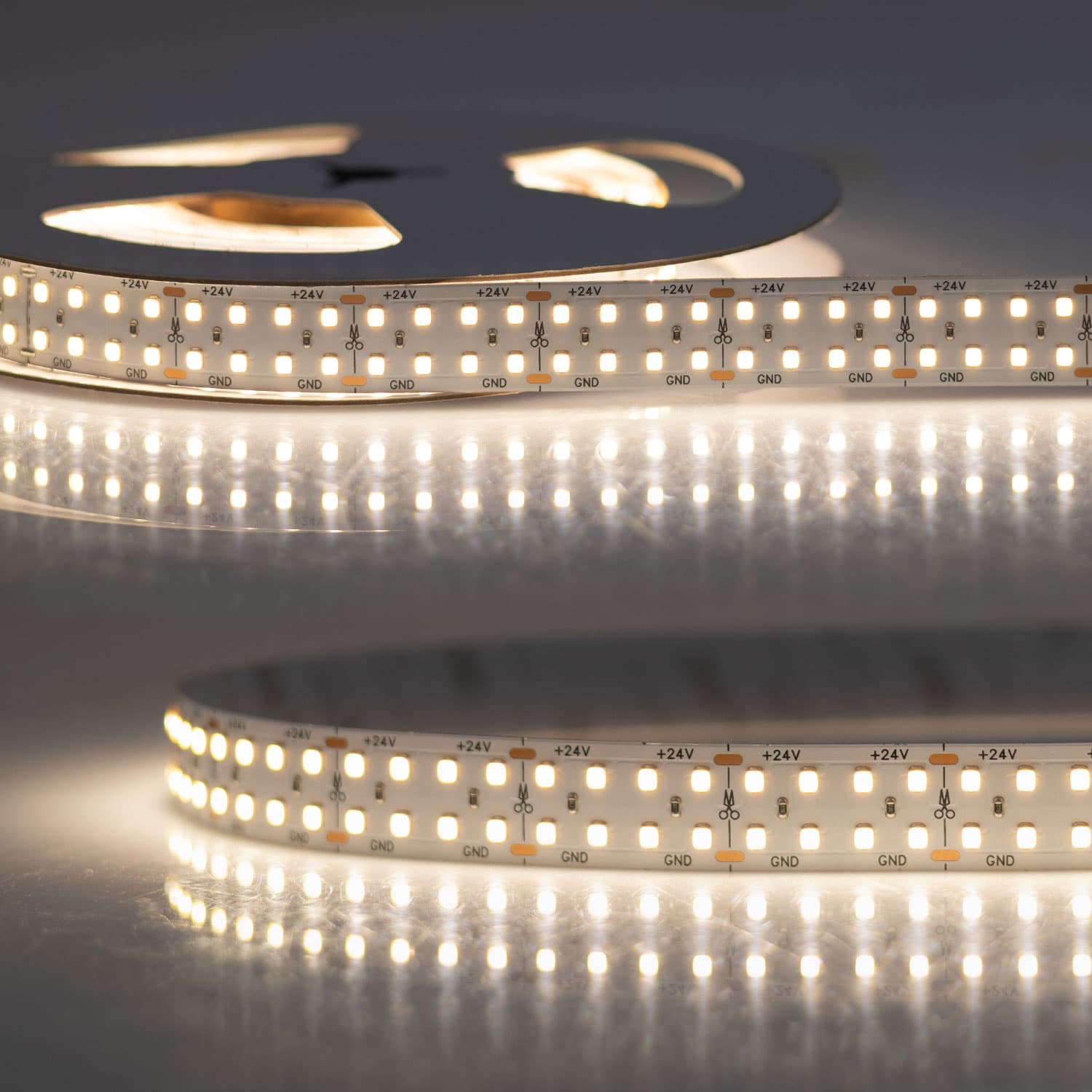 LED CRI940 Flexband, 24V DC, 30W, 160lm/W, zweireihig, IP20, 4000K, 5m Rolle, 240 LED/m