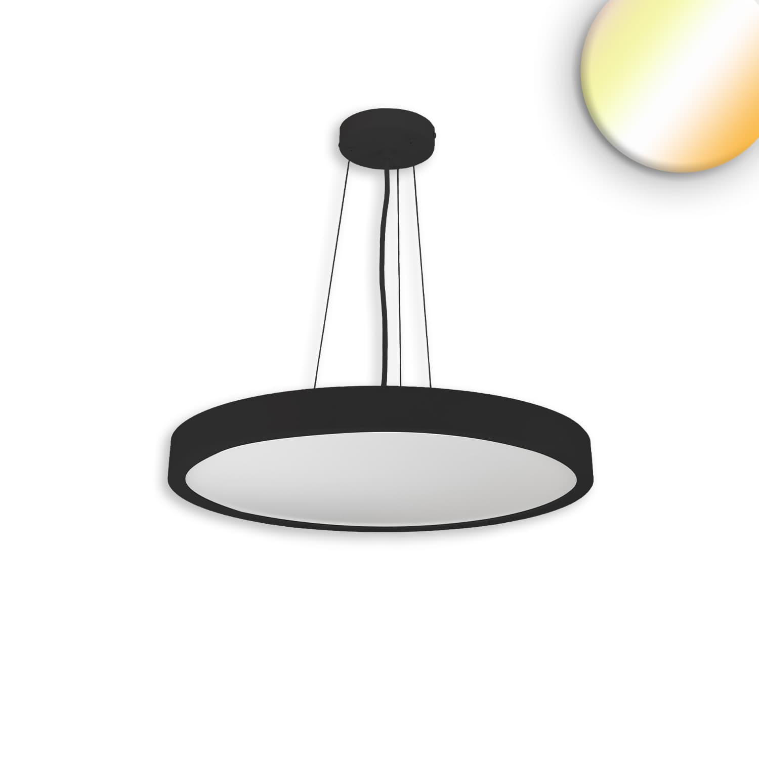 LED Hängeleuchte UGR<19 2H, schwarz, 40W|50W+6W, IP42, DN600, 2700|3000|4000K, dimmbar, Up&Down