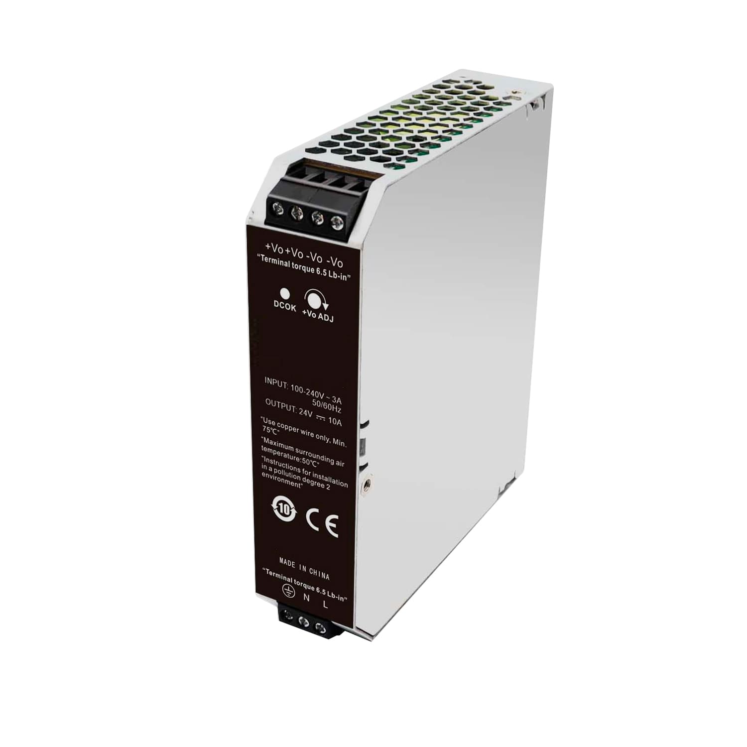LED Hutschienen-Trafo 24V, 24~28V/DC, 0-240W