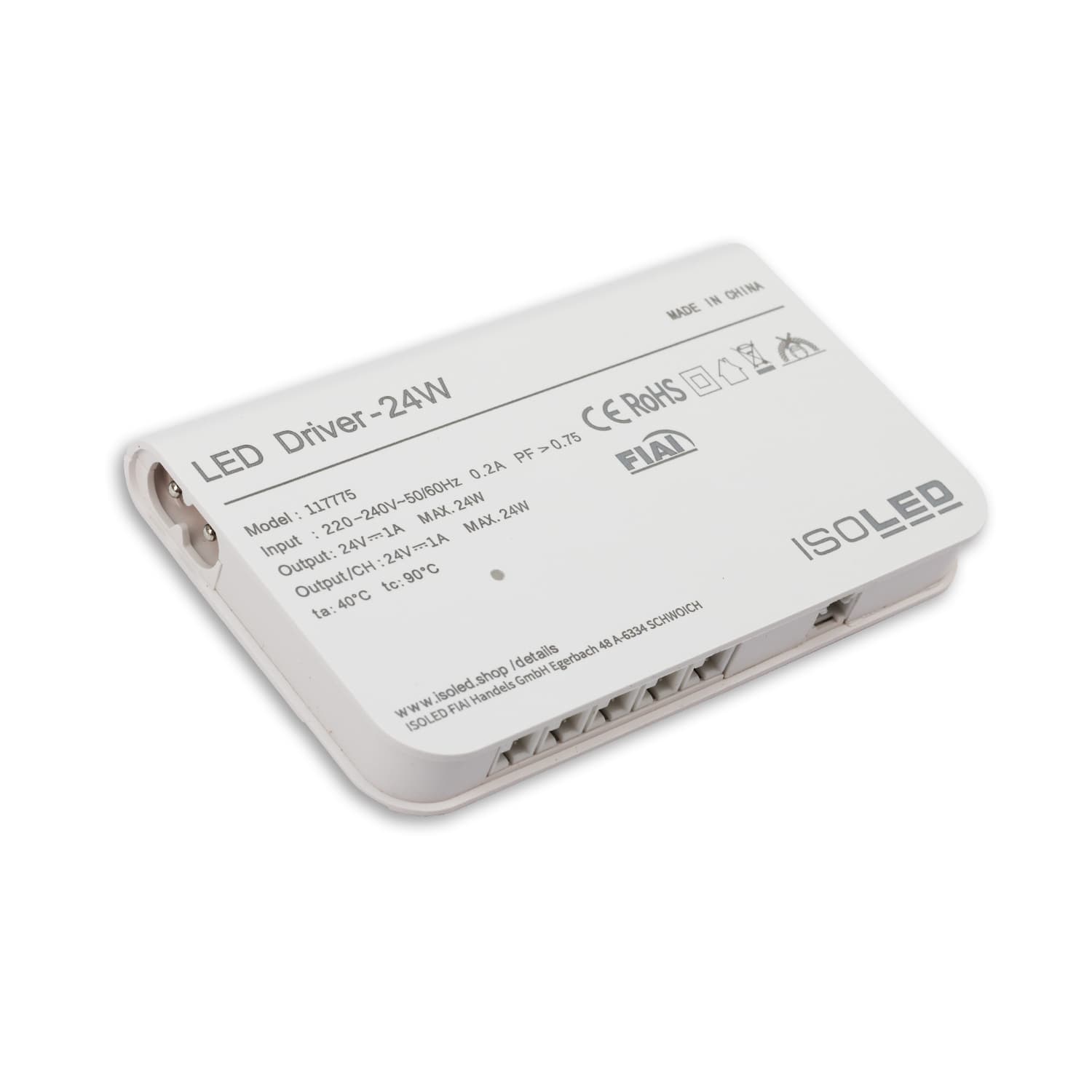 LED MiniAMP Trafo 24V/DC, 0-24W, 5x3A mit Master Sensor-Port, ultraflach