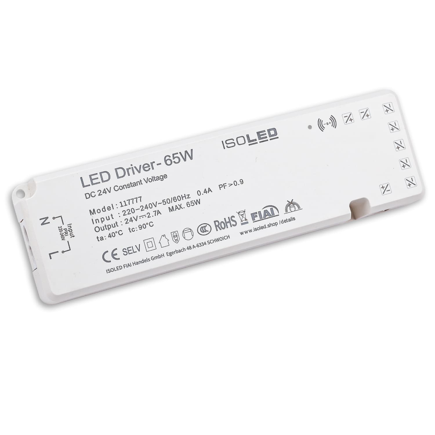 LED MiniAMP Trafo 24V/DC, 0-65W,  7x3A mit Master Sensor-Port