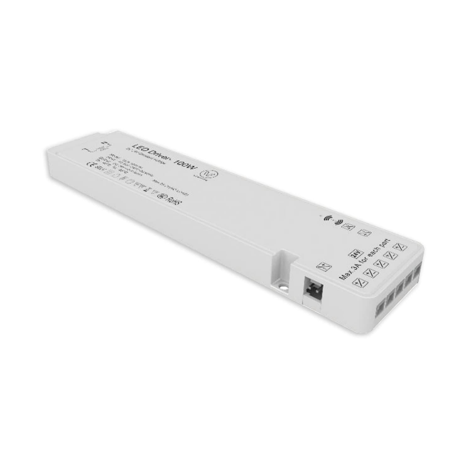 LED MiniAMP Trafo 24V/DC, 0-100W, 8x3A mit Master Sensor-Port