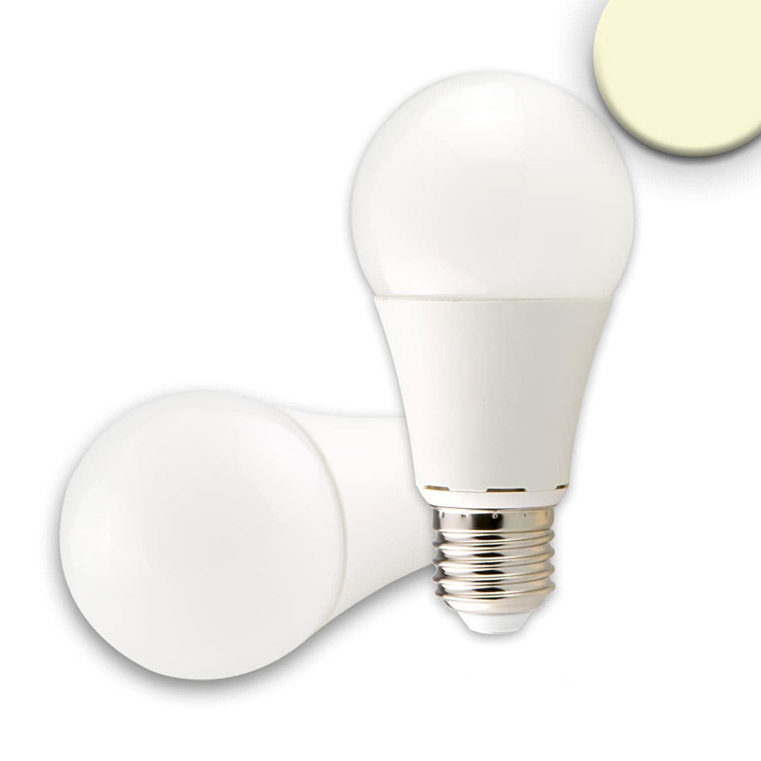 E27 LED 9W G60, 270°, weiß, warmweiß