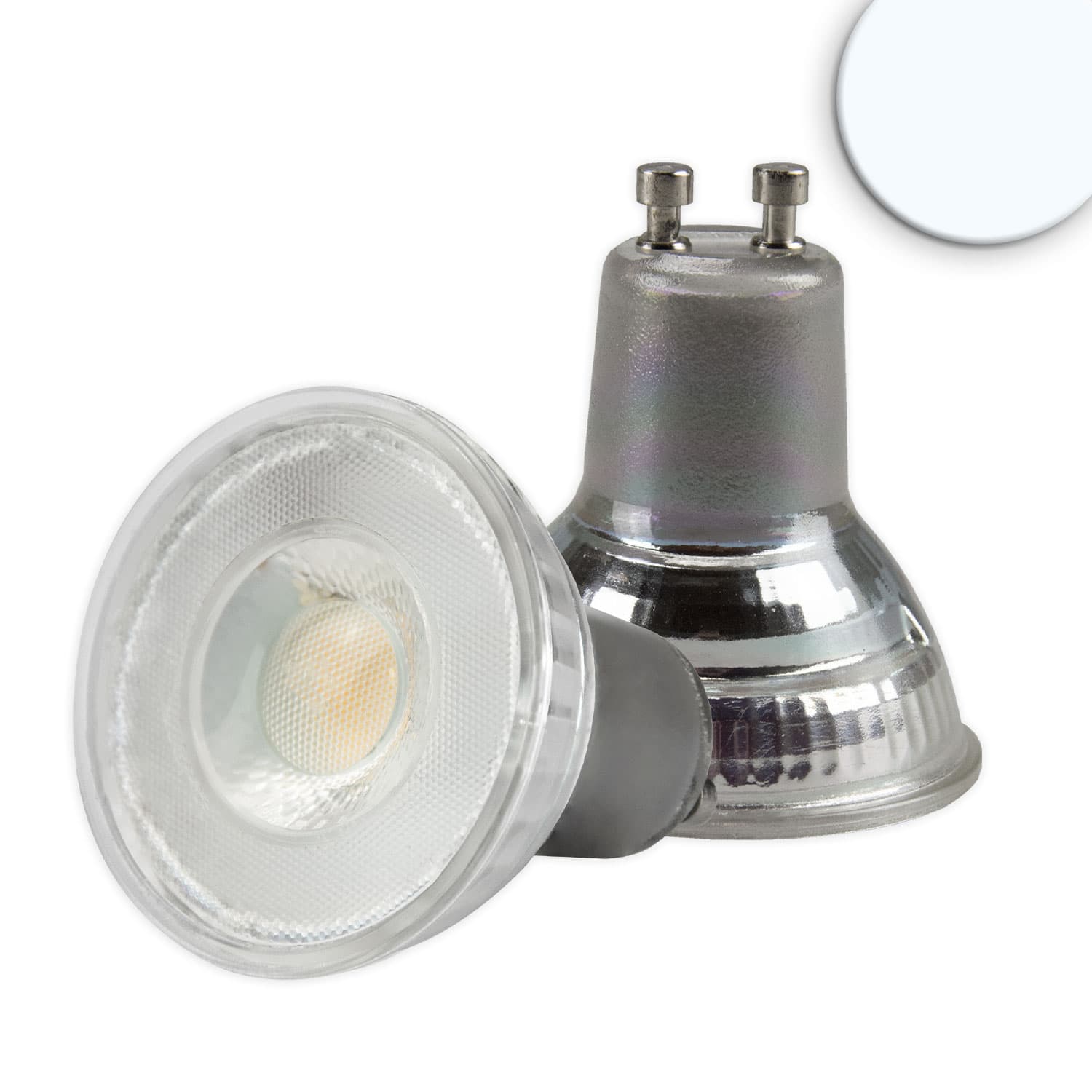 GU10 LED Strahler 5W, 45°, prismatisch, kaltweiß, dimmbar, CRI90